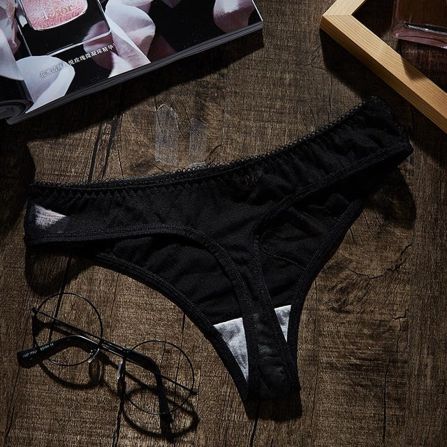 Ladies Bikini Cotton Crotch Transparent Lingerie Women's Sexy Panties
